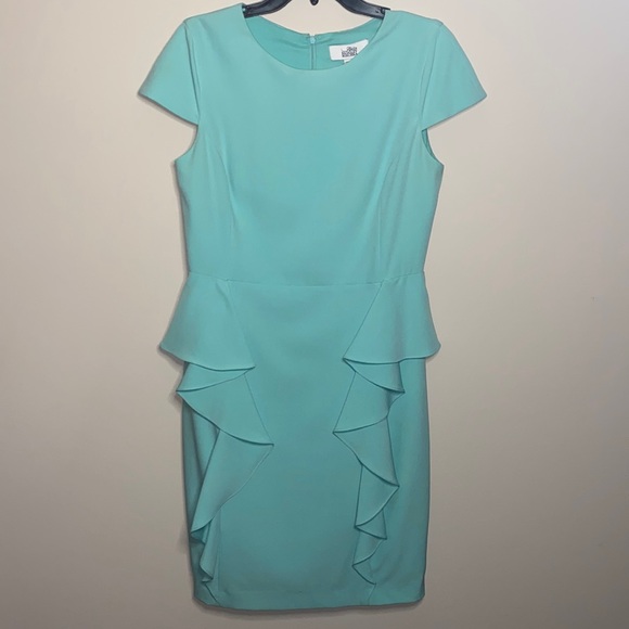 Belle Badgley Mischka Mint Peplum Dress - Picture 1 of 5
